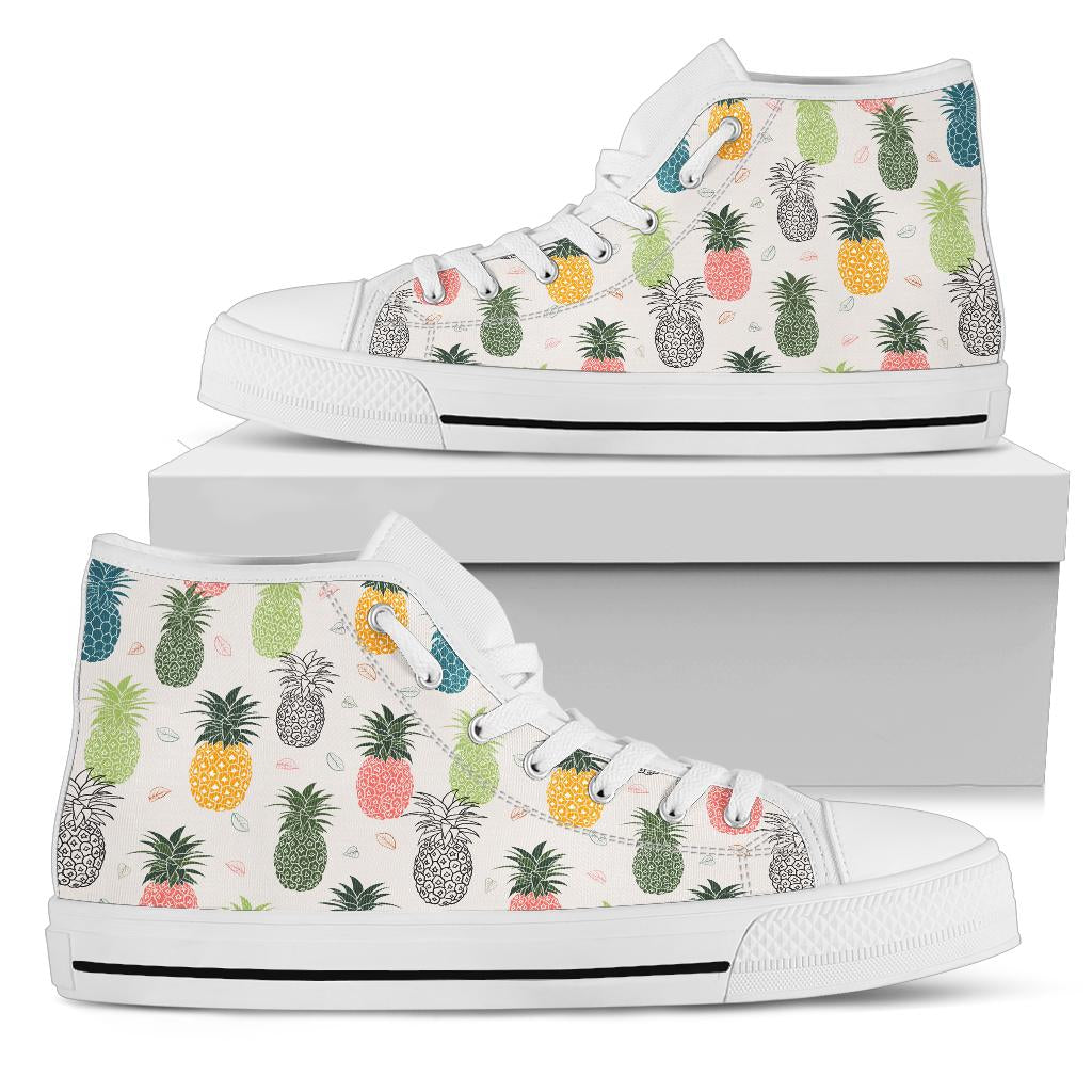 Cute Pineapple High Top Shoes