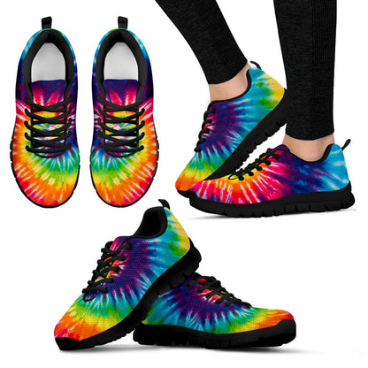 Colorful Tie Dye Spiral Sneakers