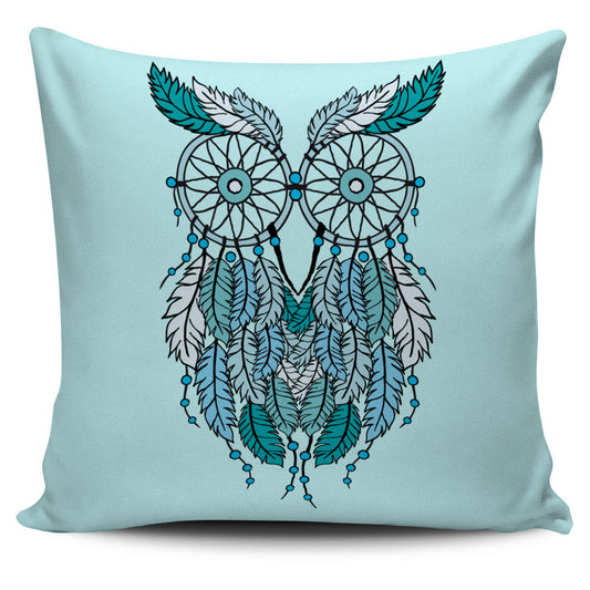 DREAM CATCHER OWL BLUE PILLOW COVERS