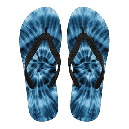 Blue Tie Dye Flip Flops