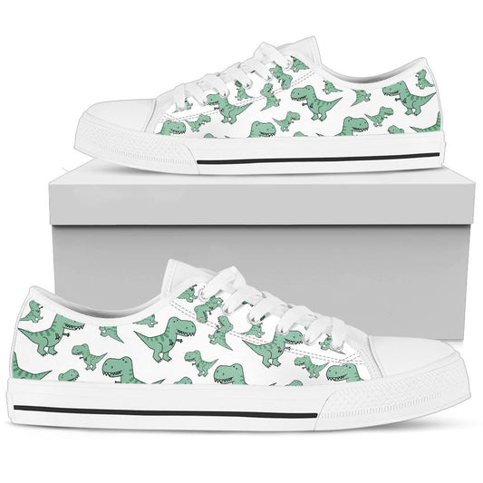 Green Dinosaur Low top Shoes