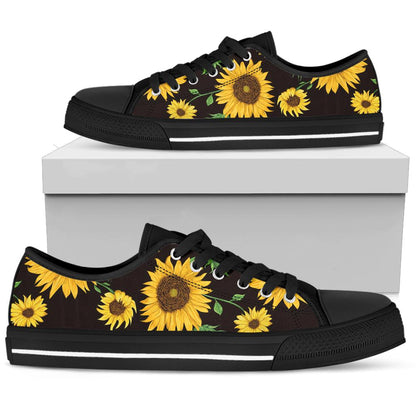 Custom Sunflower Shoes Black Sole