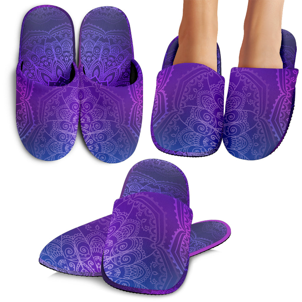 Purple Mandalas Slippers