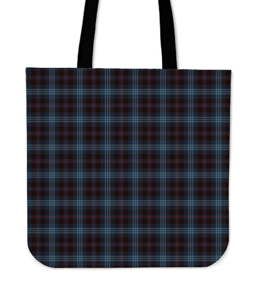 Blue Plaid Canvas Tote Bag