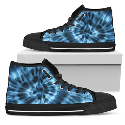 Blue Tie Dye High Top Shoes