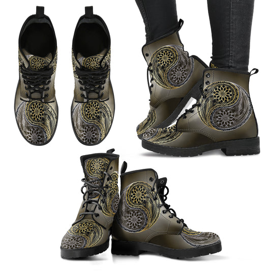 YinYang Mandala 4 Handcrafted Boots