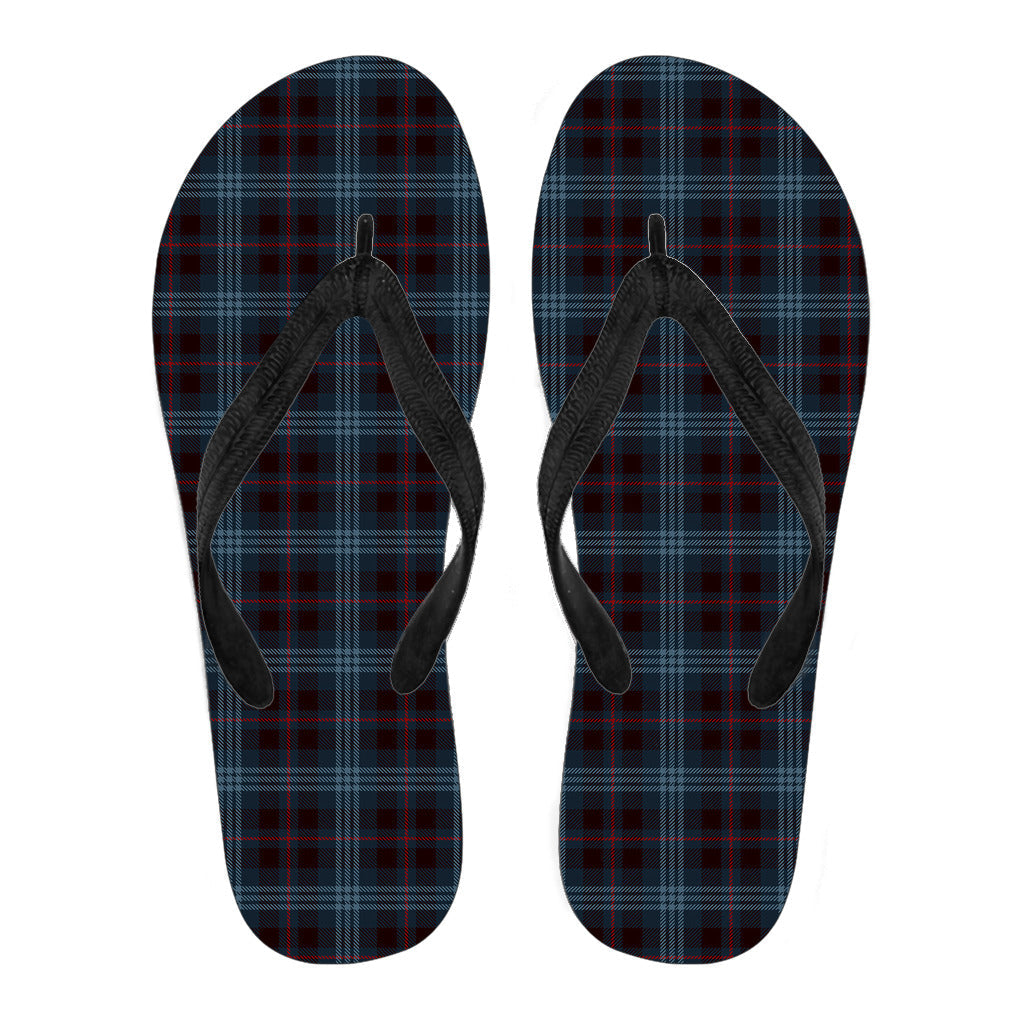 Blue Plaid Flip Flops
