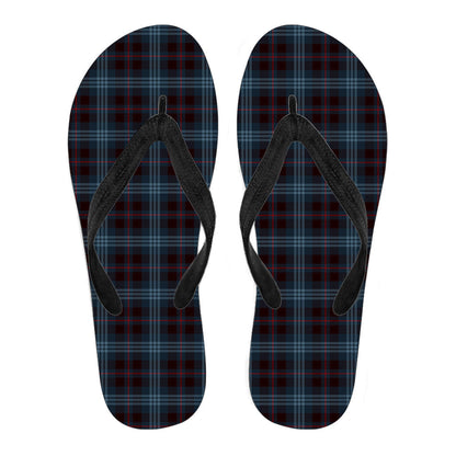Blue Plaid Flip Flops