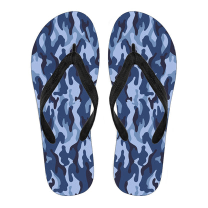 Blue Camouflage Flip Flops