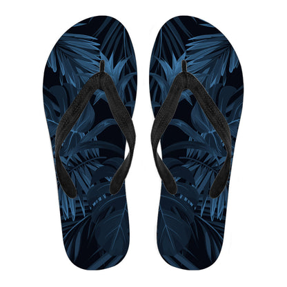 Dark Leaves Flip Flops