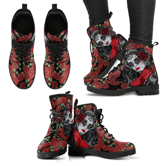 Day Of The Dead Women's Leather Boots