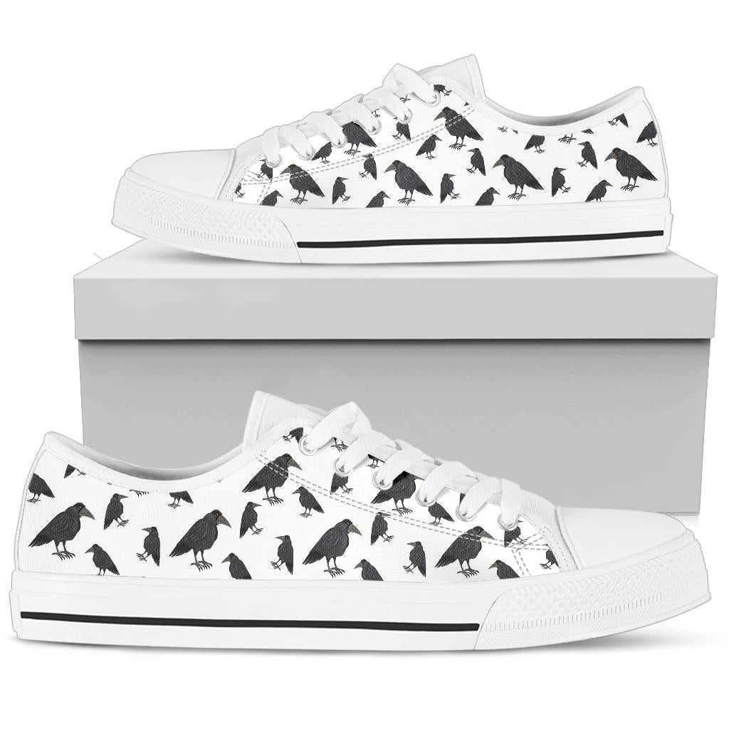 Crow Print Low Top Shoes