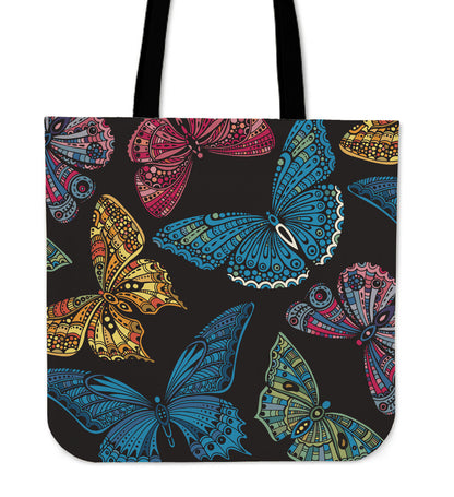 Colorful Butterflies Canvas Tote Bag