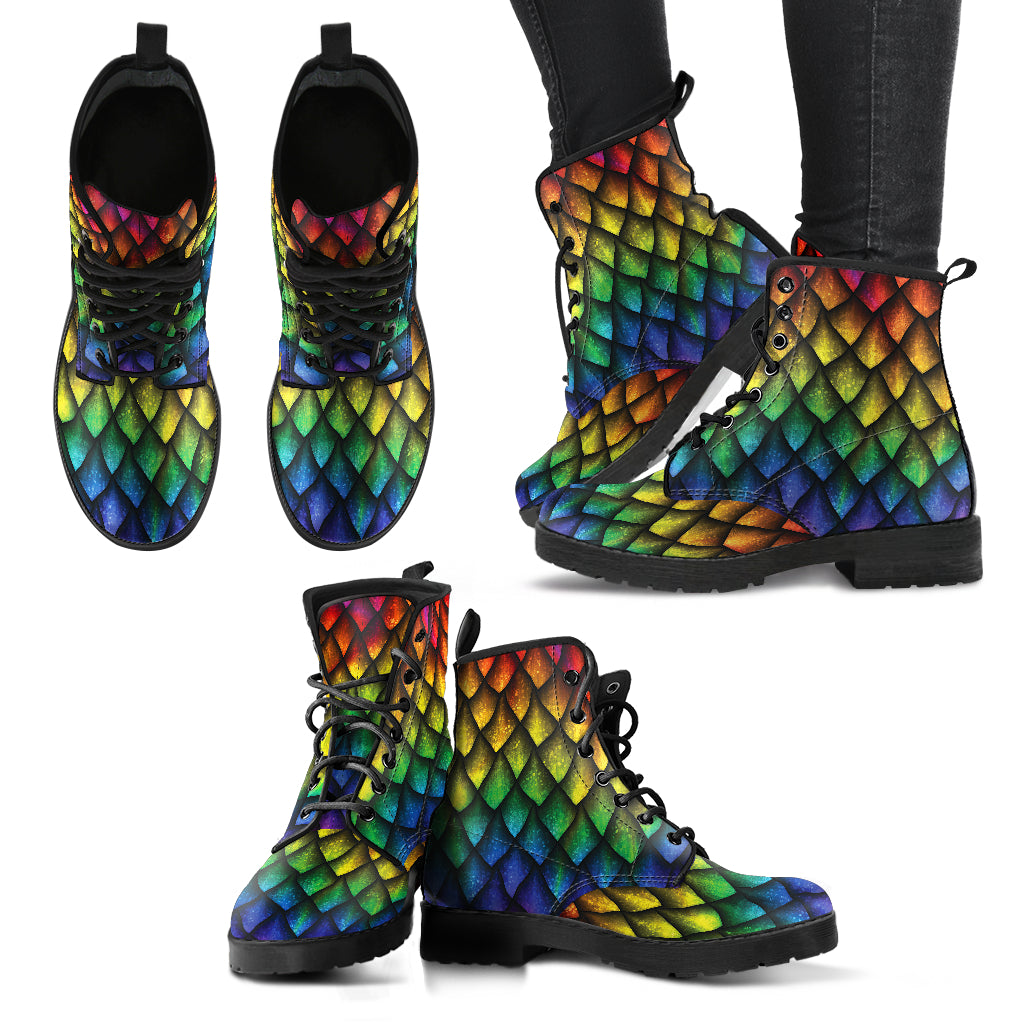 Dragon Artwork Printed Boots
