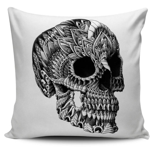 ORNATE SKULL ORNATE ANIMAL PILLOW COVER