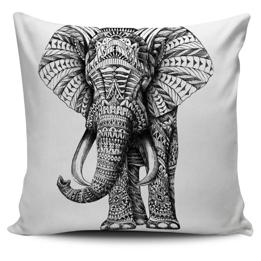ELEPHANT ORNATE ANIMAL PILLOW COVER