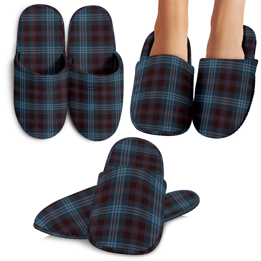 Blue Plaid Slippers