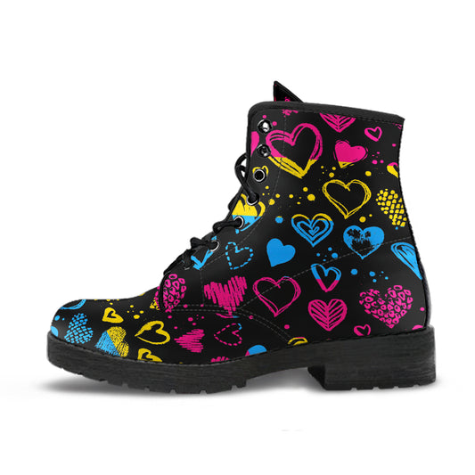 Heart Print Pansexuel Color Boots