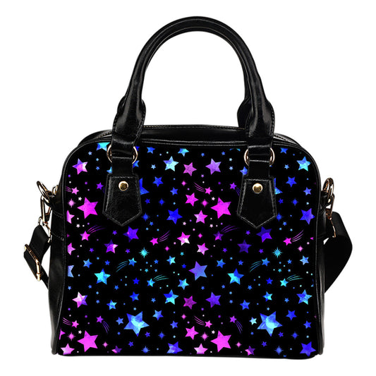 Pink & Purple Stars Shoulder Handbag