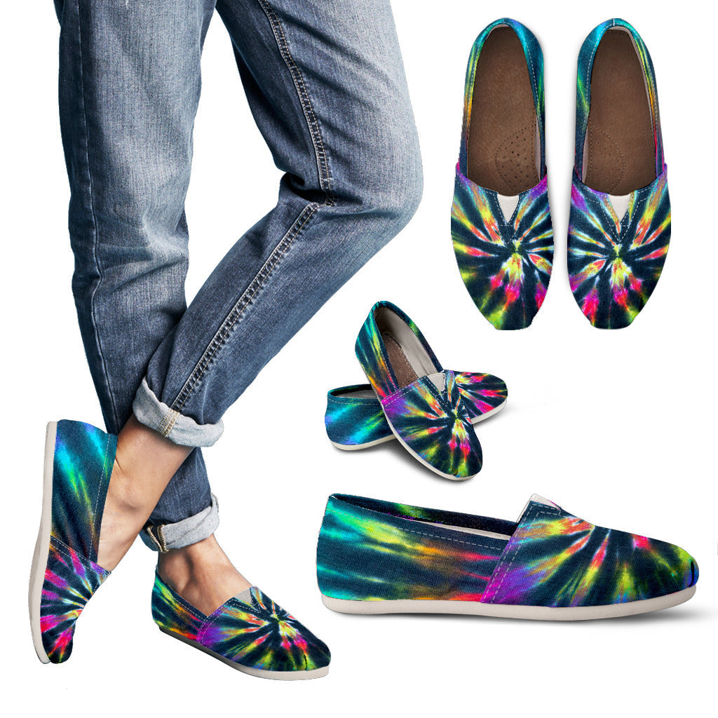 Colorful Neon Tie Dye Casual Shoes