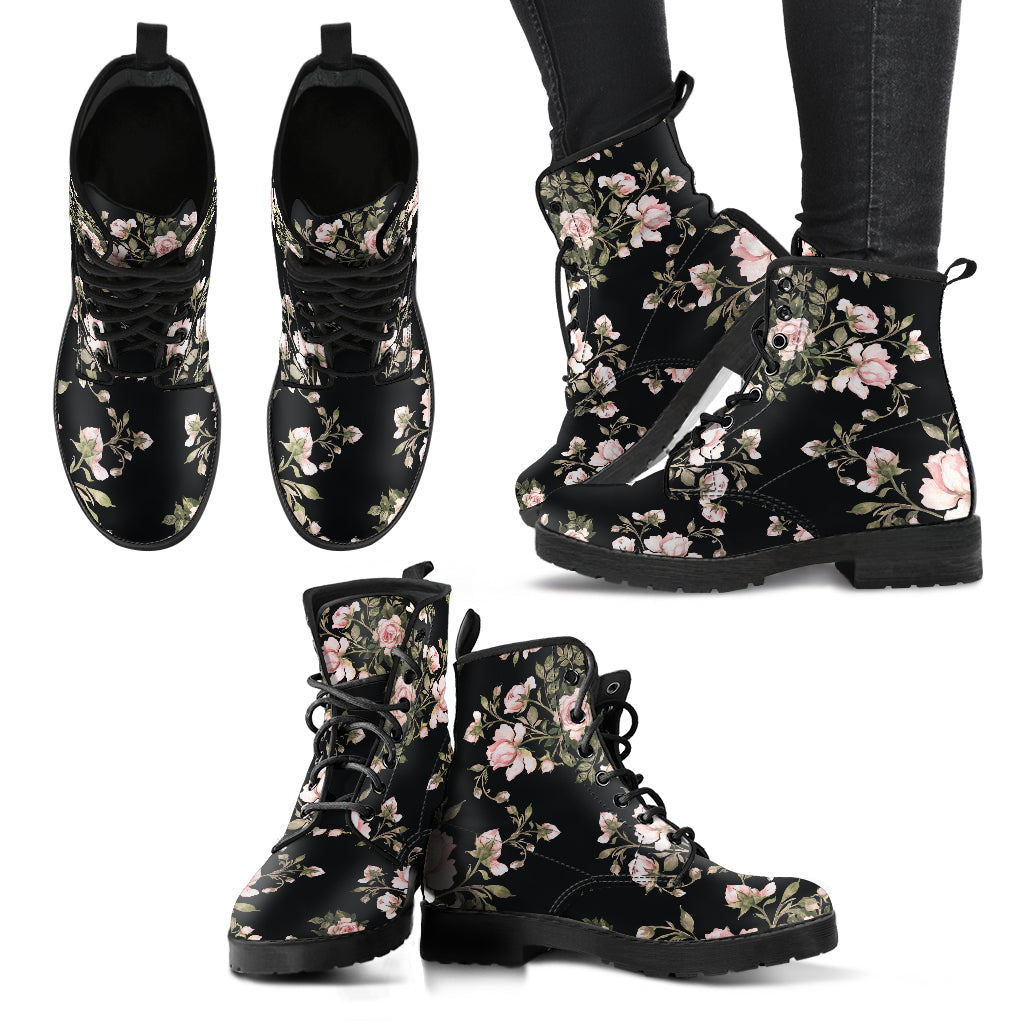 Floral Pattern Handcrafted Boots