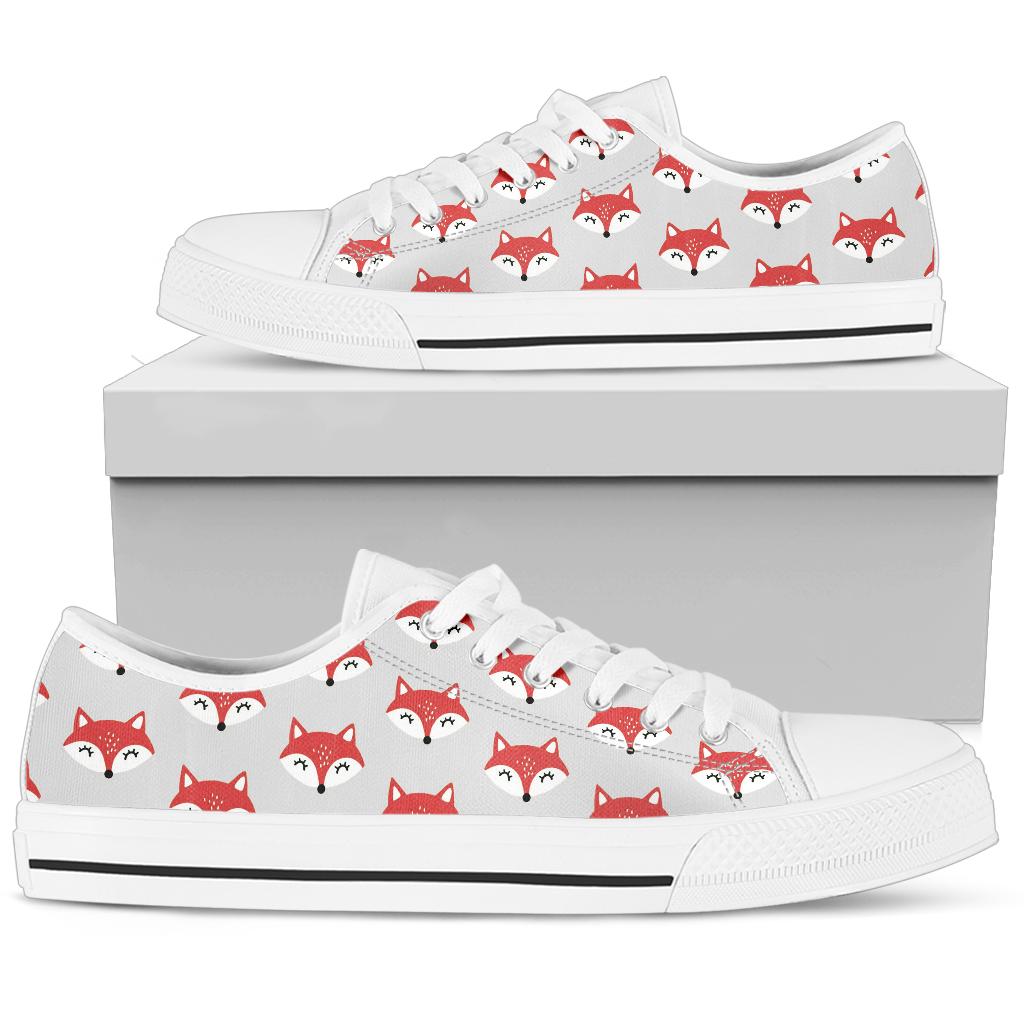 Fox Pattern Low Top Shoes
