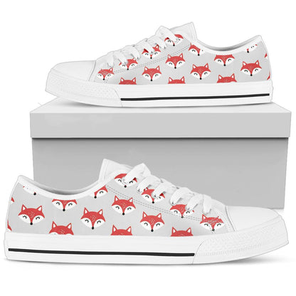 Fox Pattern Low Top Shoes