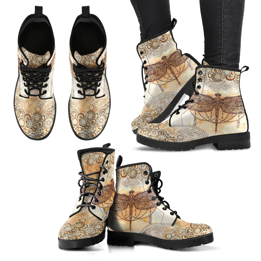 Dragonfly Paisley Printed Boots