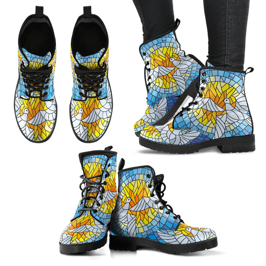 Mosaic Sun and Moon Women's Leather Boots