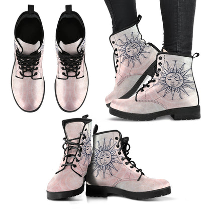 Pink Sun & Moon Vegan Leather Boots – product image 3