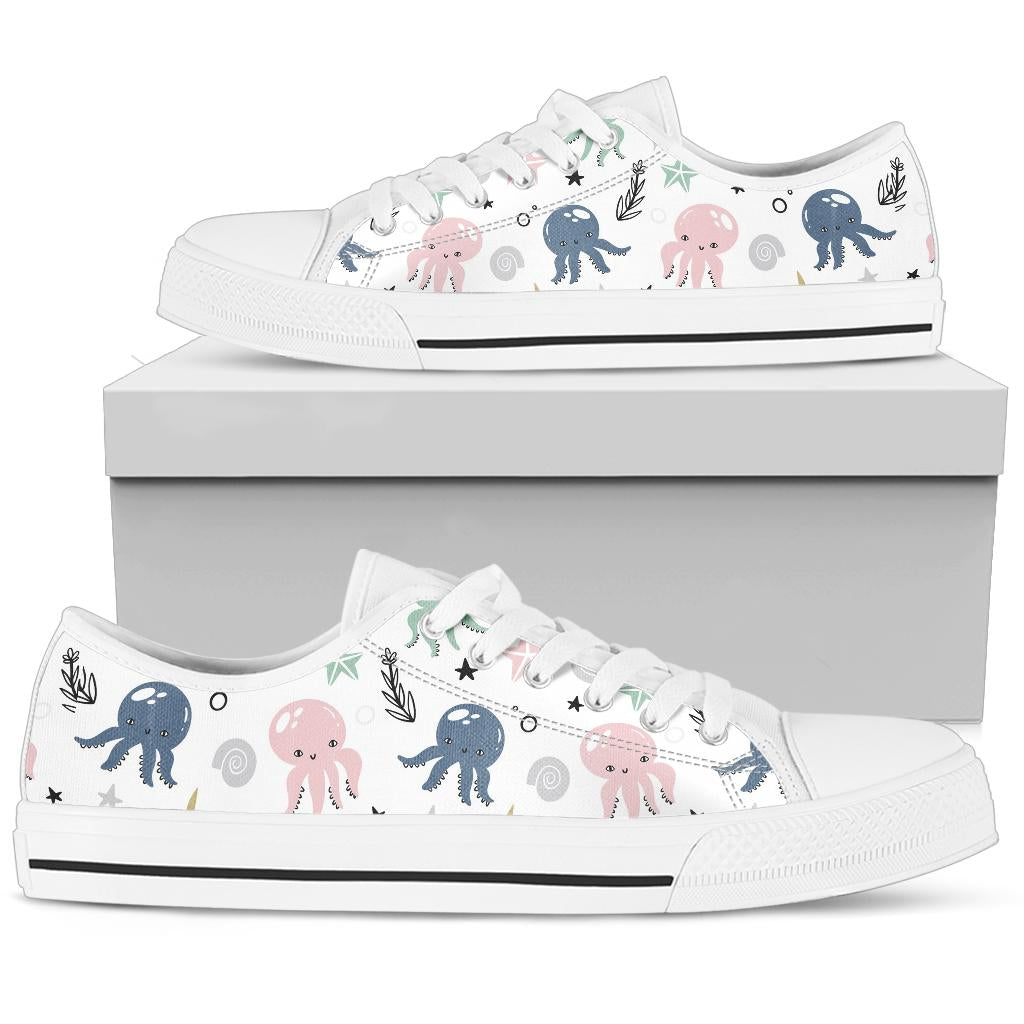 White Octopus Low Top Shoes