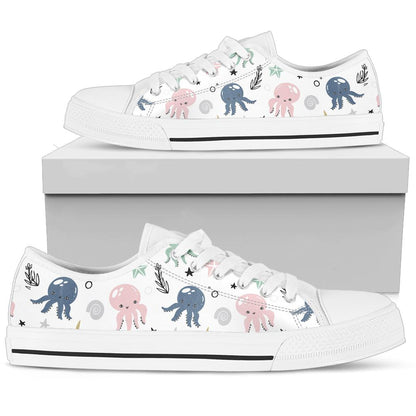 White Octopus Low Top Shoes