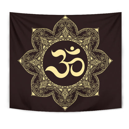 Aum Mandala Wall Tapestry