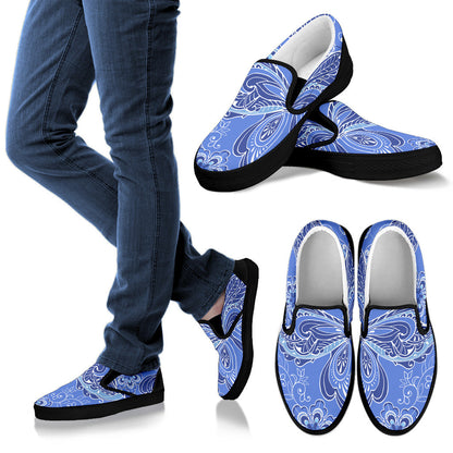 Purple Butterflies Decor Slip On Shoes