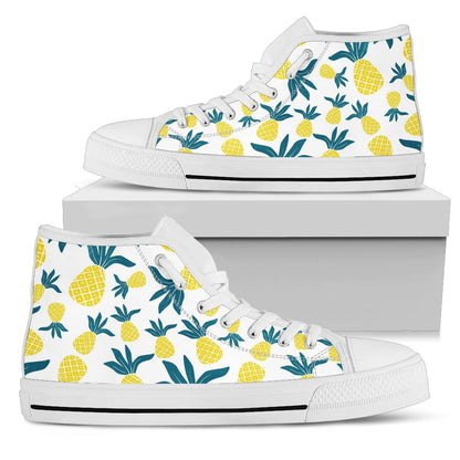 Yellow Pineapple High Top Shoes