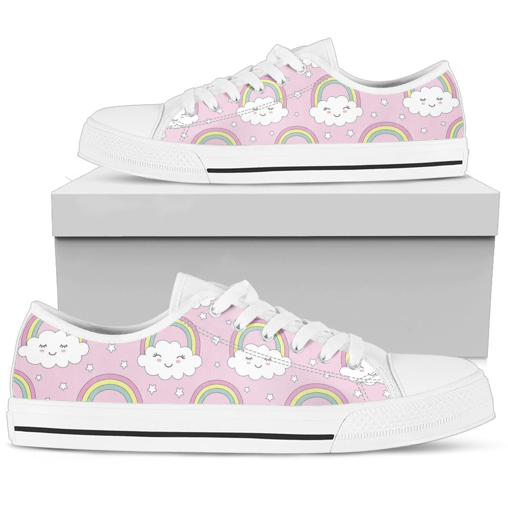 Pink Rainbow Low Top Shoes
