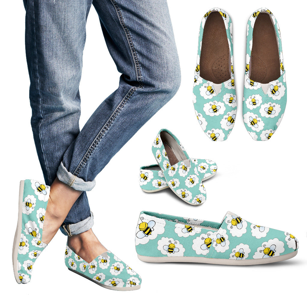 Cute Bee Womens Casual Slip-On Shoes