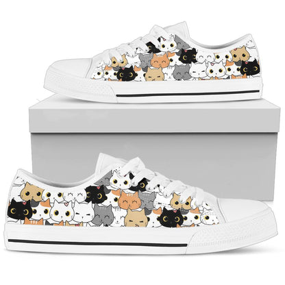 Cute Cat Low Top Shoes