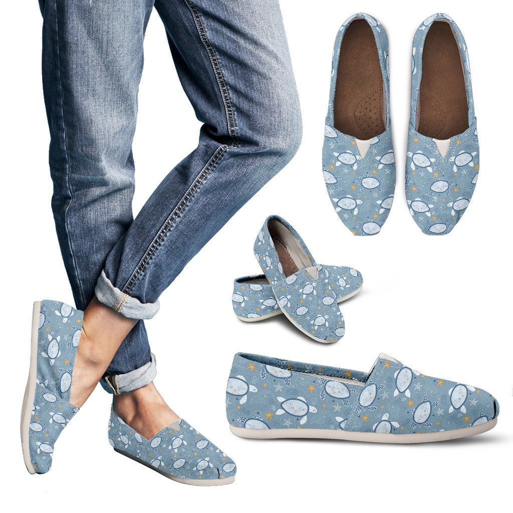 Turtle Printed Slip-On Shoes