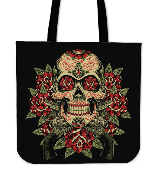 Skull And Roses - Tote Bag