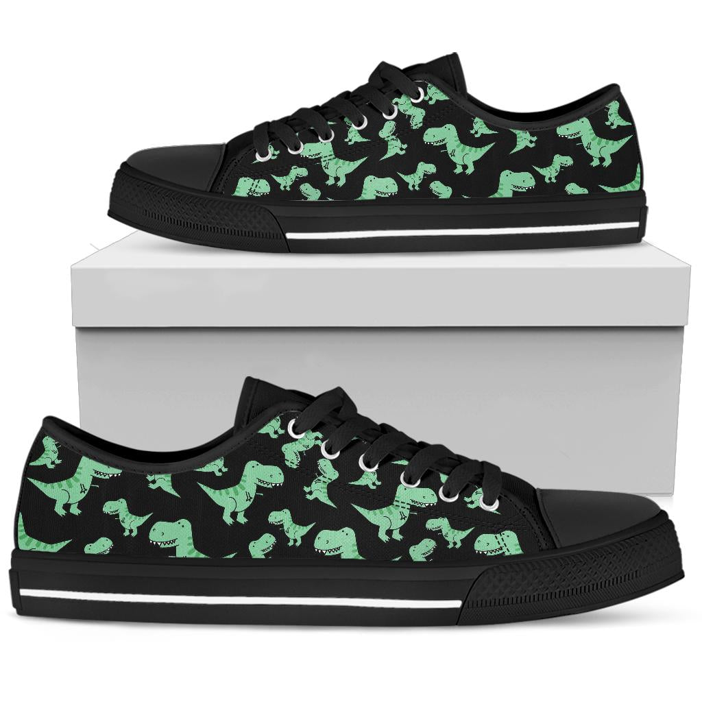 Green Dinosaur Shoes Black