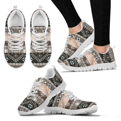 Brown Boho Ethnic Sneakers