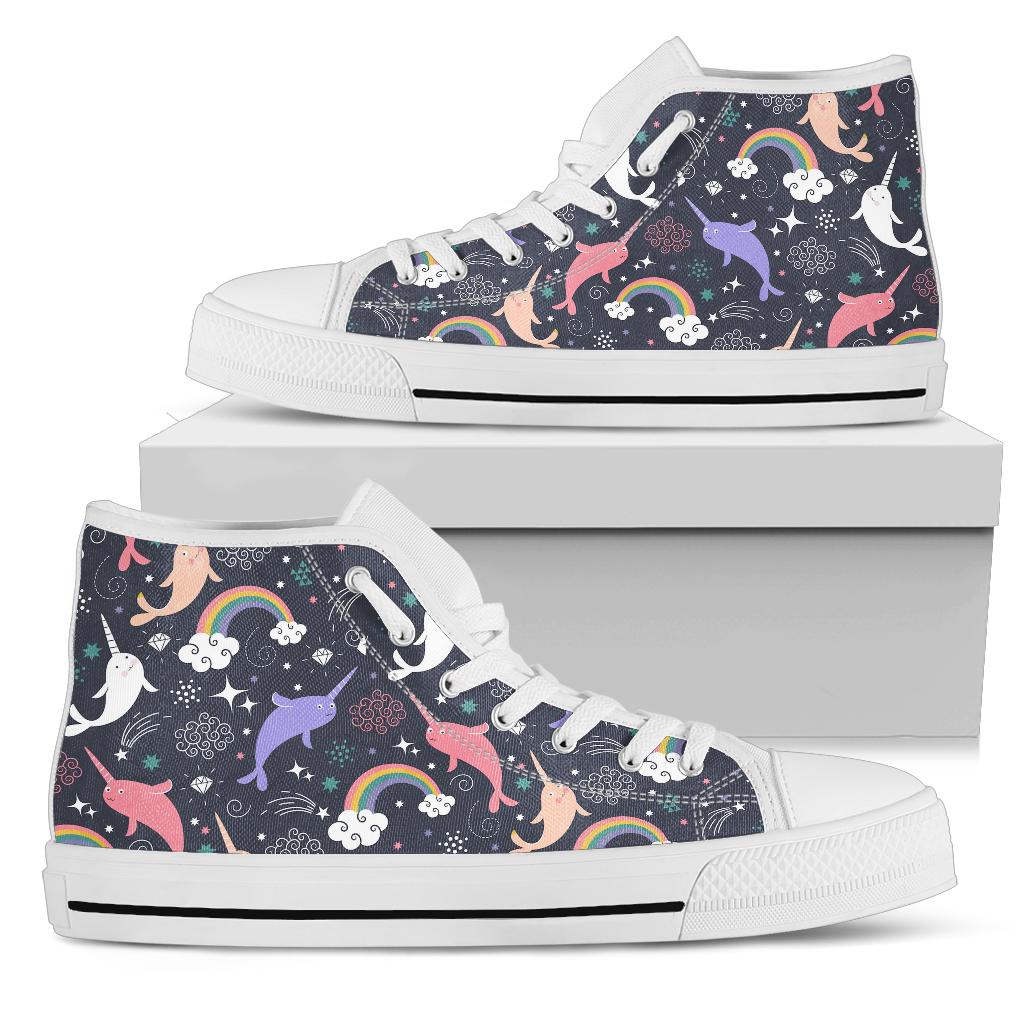 Space Narwhal High Top Shoes