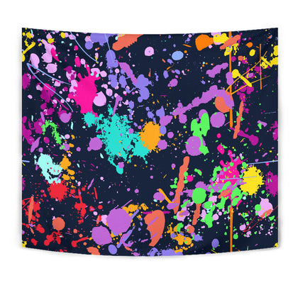 Colorful Paint Drip Abstract Art Wall Tapestry