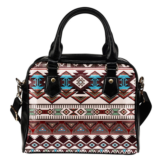 Brown Boho Chic Bohemian Aztec Shoulder Handbag