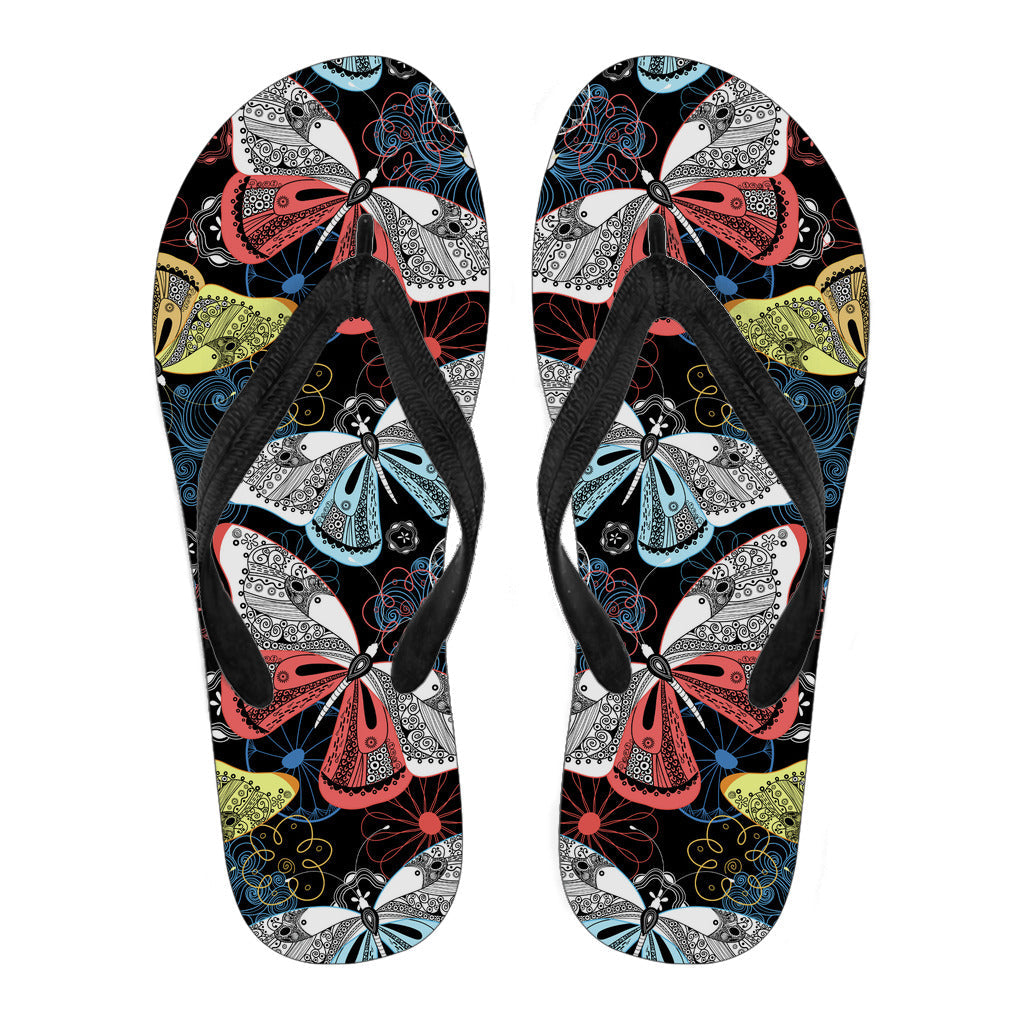 Colorful Butterflies Decor Flip Flops