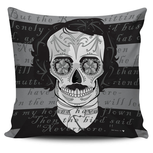 POE SUGAR SKULL PILLOW COVERS