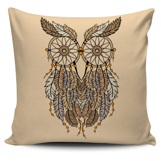 DREAM CATCHER OWL TAN PILLOW COVERS