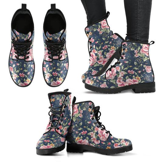 Floral Pattern Handcrafted Boots