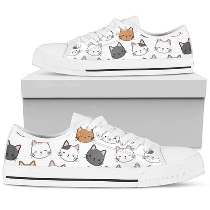 Cute Kitten Cat Low Top Shoes